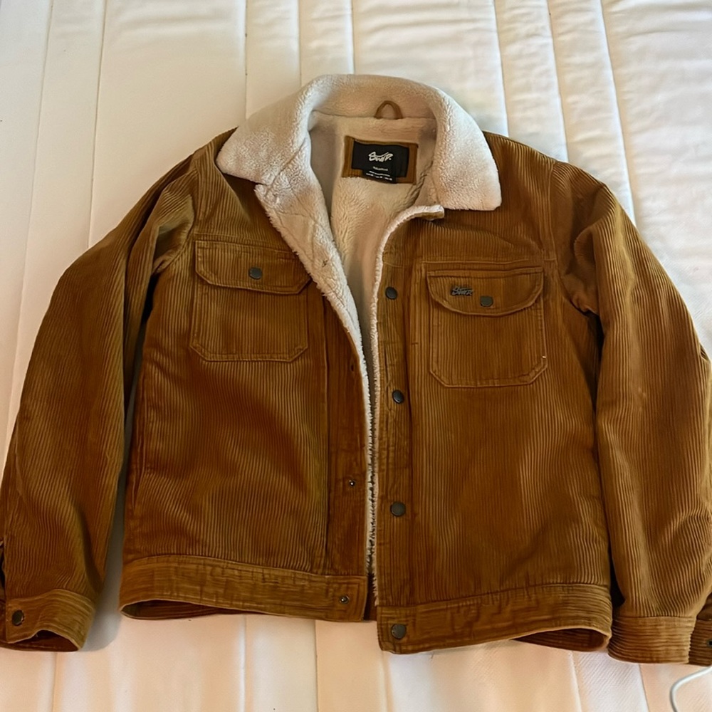 Cozy Corduroy Pull&Bear Jacket with Faux Sherpa Lining - Medium